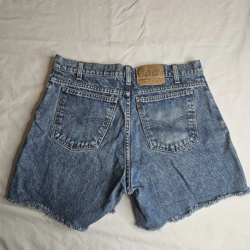 Vintage Levi’s 505 Orange Tab Jeans Cutoff Shorts Fit 36 90s Summer Festival